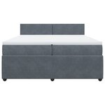 vidaXL Sommier à lattes de lit et matelas Gris foncé 200x200cm Velours
