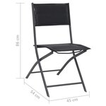 vidaXL Chaises de jardin pliables lot de 2 Acier et textilène