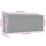 vidaXL Abri de jardin mural Gris 118x382x178 cm Acier galvanisé