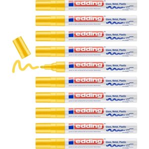 Marqueur Peinture brillante 750 jaune 2-4 mm x 10 EDDING