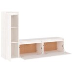 vidaXL Meubles TV 3 Pièces Blanc Bois massif de pin