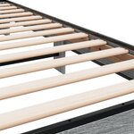 vidaXL Cadre de lit sonoma gris 90x190 cm bois d'ingénierie et métal