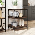 vidaXL Chariot de cuisine chêne marron 60x41x80 5 cm bois d'ingénierie