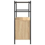 vidaXL Bibliothèque chêne sonoma 80x30x78 5cm bois d'ingénierie et fer