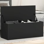 vidaXL Boîte de rangement noir 90x35x35 cm bois d'ingénierie