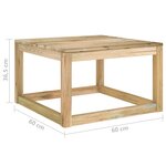 vidaXL Salon de jardin 2 Pièces Bois de pin imprégné de vert