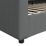 vidaXL Lit de jour gris foncé 90x200 cm tissu