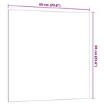vidaXL Tableau noir magnétique mural blanc 60x60 cm verre trempé