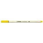 Feutre pinceau pen 68 brush  jaune citron x 10 stabilo