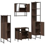 vidaXL Ensemble de meubles de salle de bain 4 Pièces Chêne marron