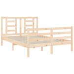vidaXL Cadre de lit avec tête de lit 120x200 cm bois massif