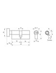 THIRARD - Cylindre à bouton Transit 1  30Bx30mm  nickelé  5 clés