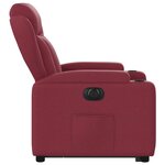 vidaXL Fauteuil inclinable électrique rouge bordeaux tissu