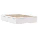 vidaXL Cadre de lit et tête de lit blanc 140x190 cm bois de pin massif
