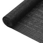 vidaXL Filet brise-vue Noir 1 5x50 m PEHD 75 g/m²