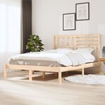 vidaXL Cadre de lit 120x190 cm petit double bois massif de pin