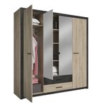Armoire - chêne Kronberg - 4 portes et 2 tiroirs - Chambre - 198 x 203 1 x 56 6 cm