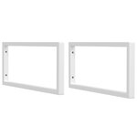 vidaXL Supports d'étagères pour lavabo 2 Pièces blanc rectangulaire acier