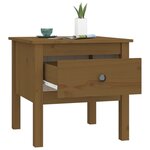 vidaXL Tables d'appoint 2Pièces Marron miel 50x50x49cm Bois massif de pin
