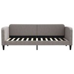 vidaXL Lit de jour avec gigogne et tiroirs taupe 80x200 cm tissu