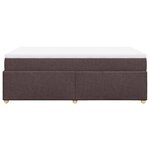 vidaXL Sommier à lattes de lit et matelas marron foncé 120x190cm tissu