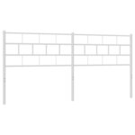 vidaXL Tête de lit métal blanc 180 cm