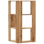 vidaXL Bibliothèque d'angle 3 niveaux chêne artisanal bois ingénierie