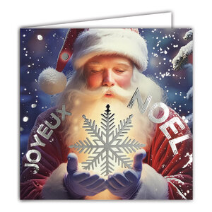 23093 Carte carrée Joyeux Noël avec Enveloppe 15x15cm
