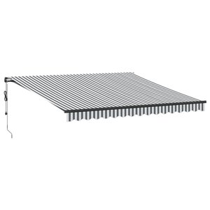 vidaXL Auvent rétractable automatique anthracite et blanc 400x350 cm