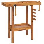 vidaXL Établi avec étaux 92x48x83 cm Bois massif d'acacia