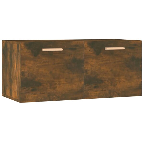 vidaXL Armoire murale Chêne fumé 80x35x36 5 cm Bois d'ingénierie