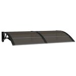vidaXL Auvent de porte Noir 150x80 cm Polycarbonate