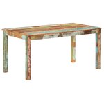 vidaXL Table de salle à manger Bois de récupération solide 160x80x76cm