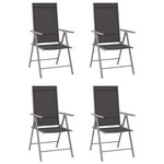 vidaXL Chaises de jardin pliables lot de 4 Textilène Noir