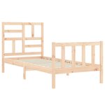 vidaXL Cadre de lit et tête de lit 100x200 cm bois massif