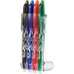 Stylo roller pilot frixion ball effaçable écriture fine - set de 4 couleurs classiques