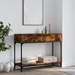 vidaXL Table console chêne fumé 100x34 5x75 cm bois d'ingénierie
