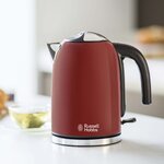 Russell hobbs bouilloire colours plus rouge flamme 2400 w 1 7 l