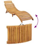 vidaXL Chaises longues avec coussins lot de 2 taupe bois massif acacia