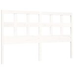 vidaXL Cadre de lit avec tête de lit blanc 160x200 cm bois massif