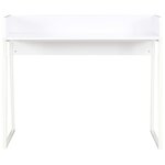 Bureau table poste de travail meuble d'ordinateur informatique étude 90 x 60 x 88 cm blanc 02_0023531