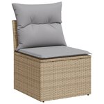 Ensemble de canapé de jardin de 13 pièces vidaXL avec coussins beige poly rotin