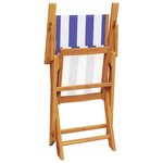 vidaXL Chaises de jardin pliantes lot de 8 tissu et bois massif