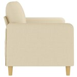 vidaXL Canapé à 2 places Crème 140 cm Tissu