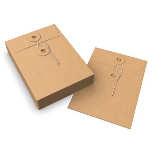 Lot de 20 enveloppes à rondelle et ficelle manille 162x114