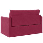 vidaXL Canapé Lit au Sol 2-en-1 Rouge Vin 124x204x61 cm Velours