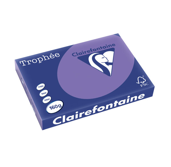 Ramette 250 Feuilles Papier 160g A3 420x297 mm Certifié FSC violine TROPHÉE