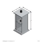 FMD Table d'appoint avec porte 57 4 cm Matera