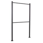 Support pour 6 boîte aux lettres acier anthracite matériel de montage
