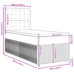 vidaXL Sommier à lattes de lit avec matelas Vert foncé 100x200 cm